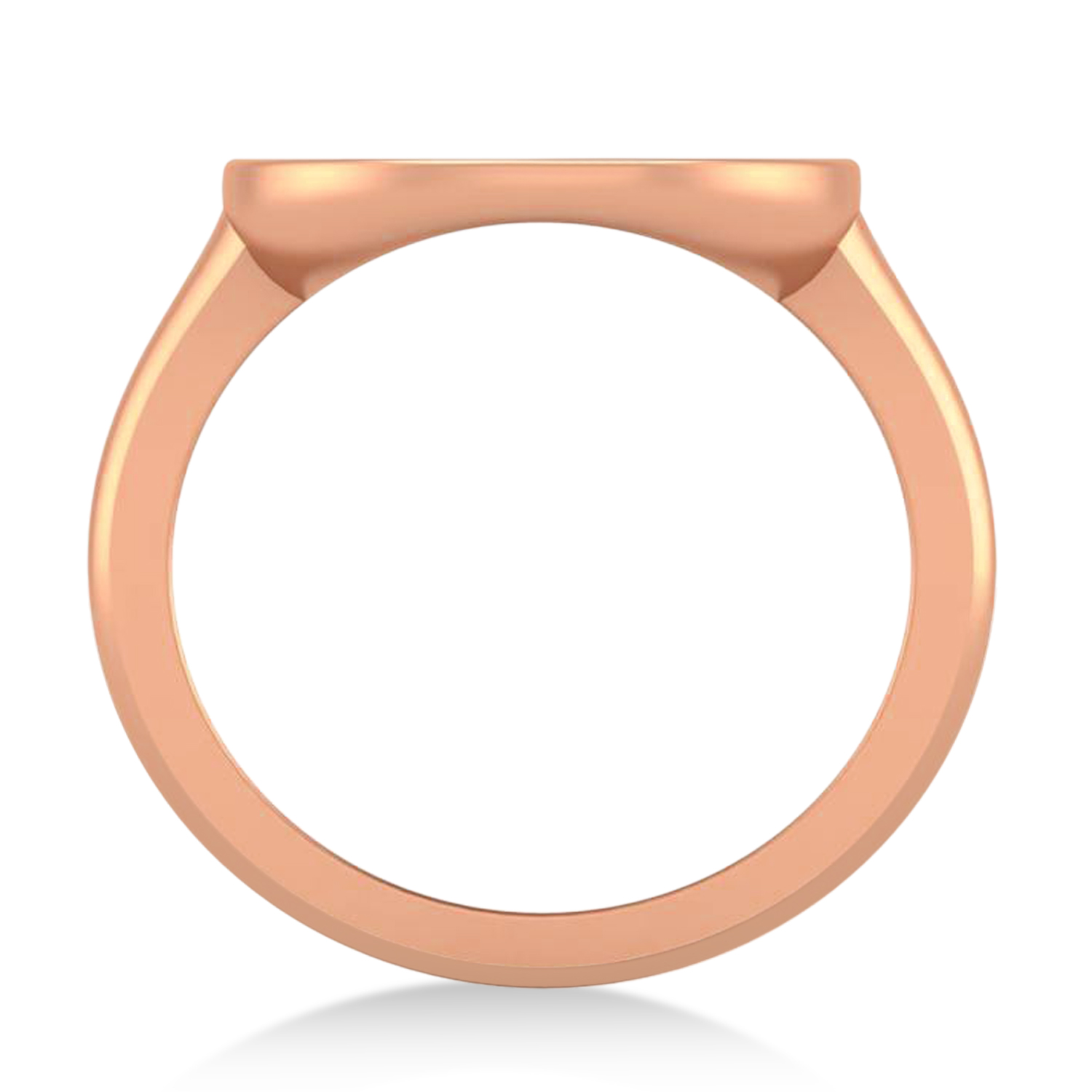 Leo Disk Zodiac Ring 14k Rose Gold