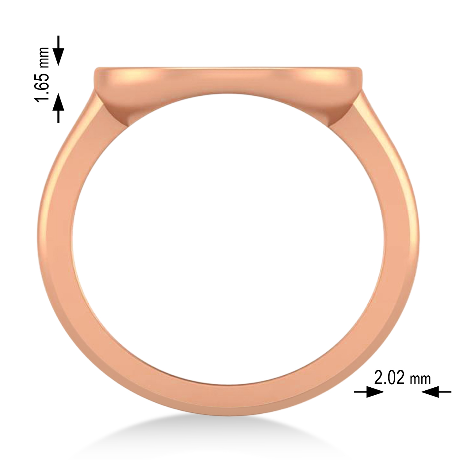 Leo Disk Zodiac Ring 14k Rose Gold