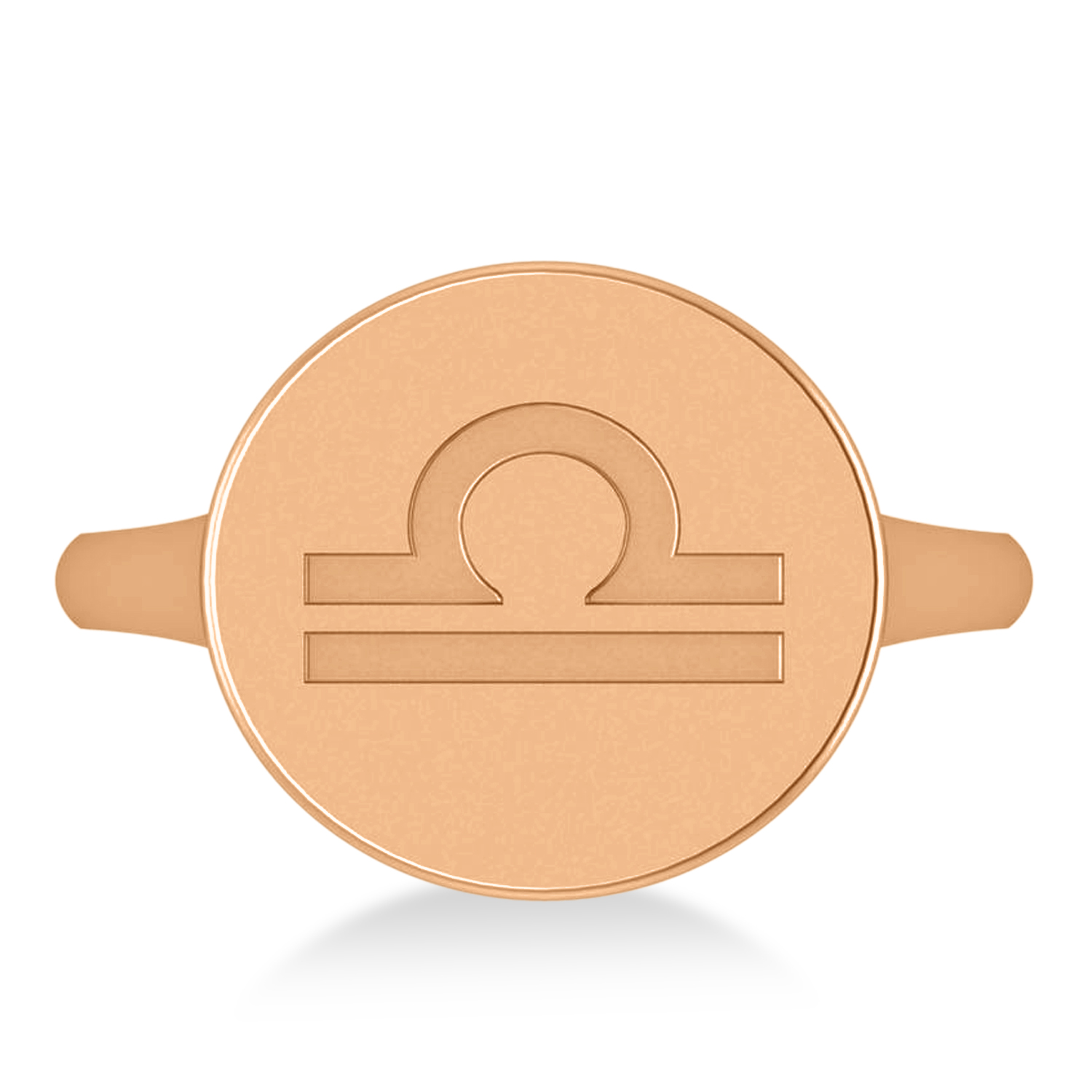 Libra Disk Zodiac Ring 14k Rose Gold