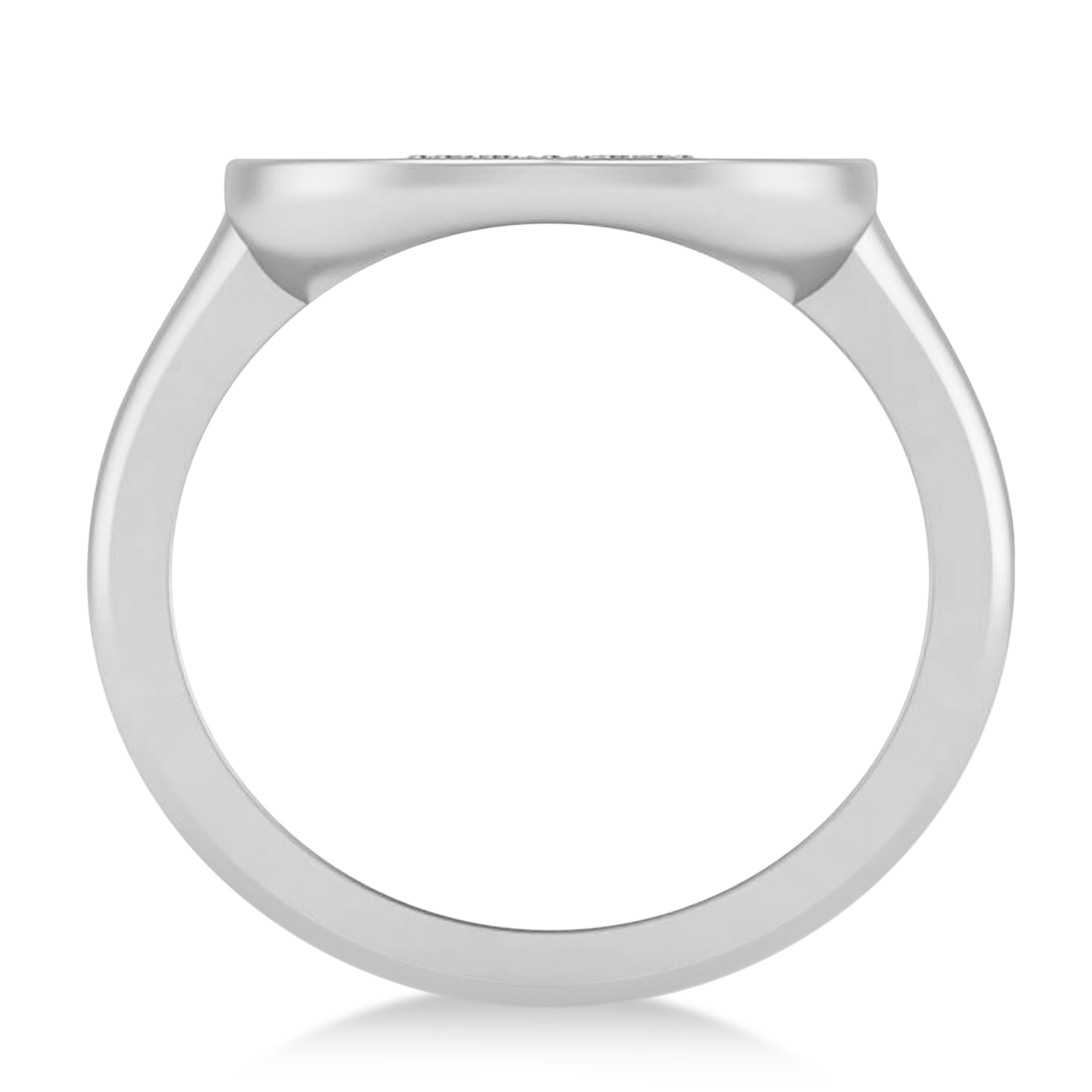 Diamond Taurus Zodiac Disk Ring 14k White Gold (0.09ct)