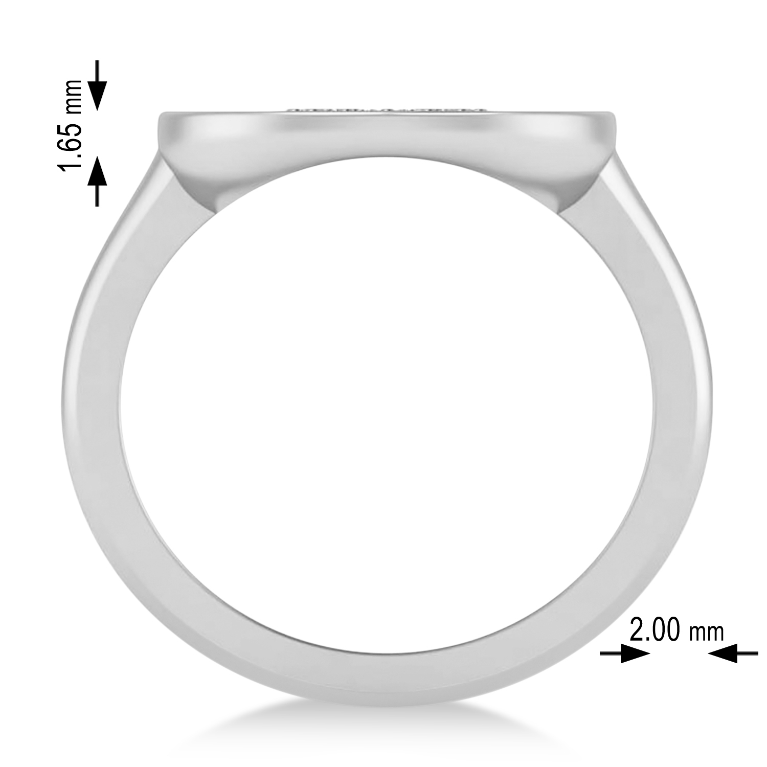 Diamond Taurus Zodiac Disk Ring 14k White Gold (0.09ct)