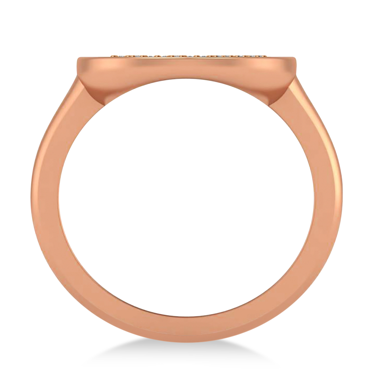 Diamond Virgo Zodiac Disk Ring 14k Rose Gold (0.13ct)