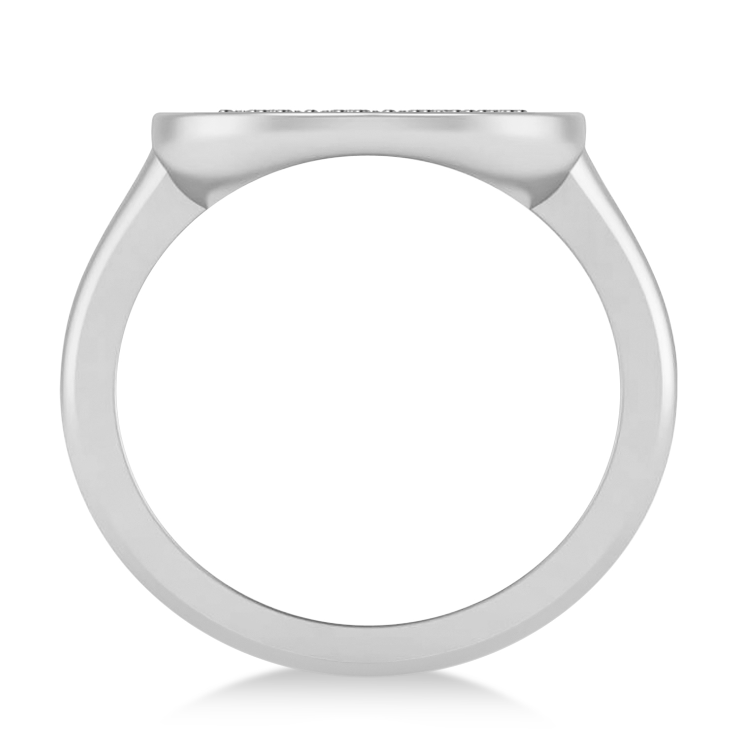 Diamond Virgo Zodiac Disk Ring 14k White Gold (0.13ct)