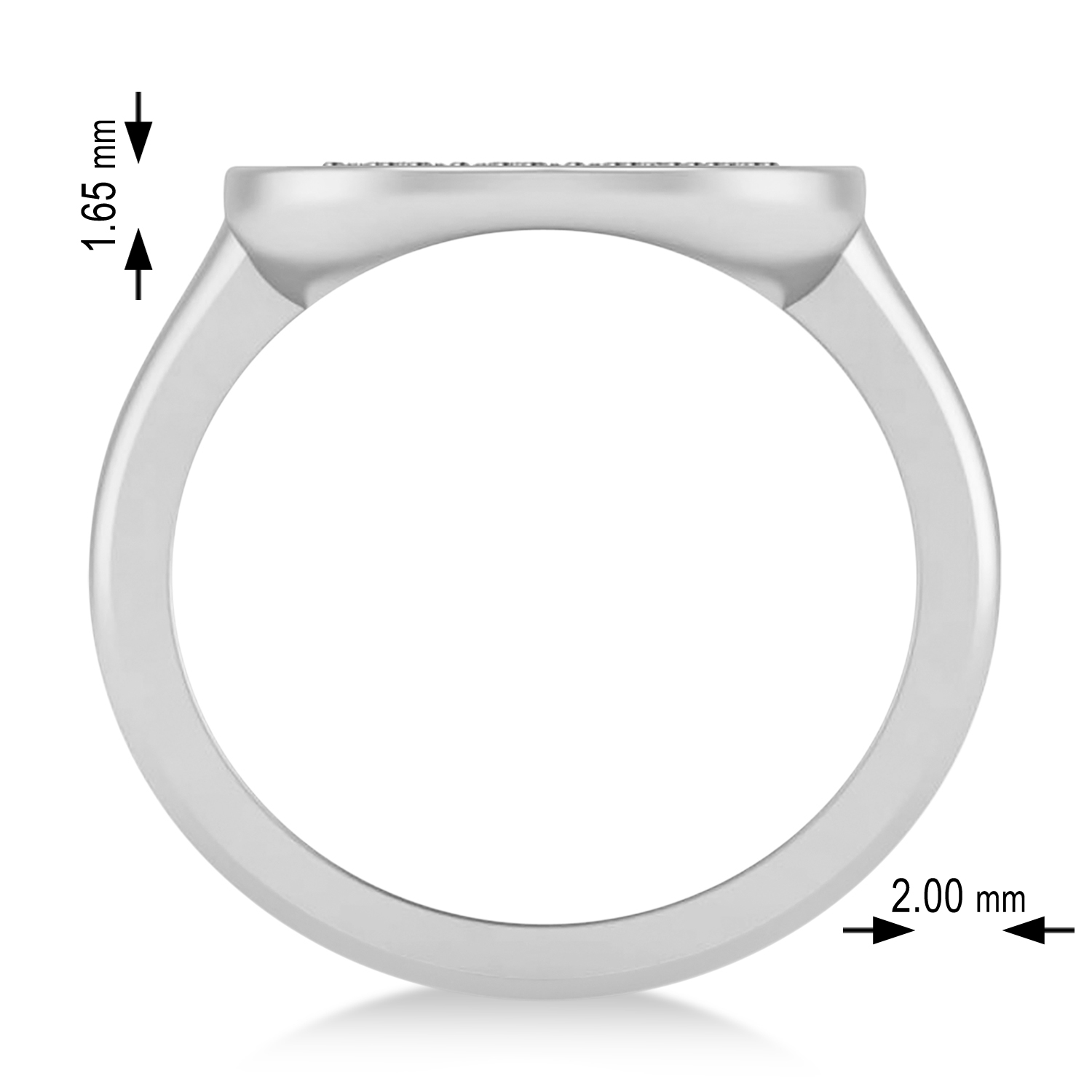 Diamond Virgo Zodiac Disk Ring 14k White Gold (0.13ct)
