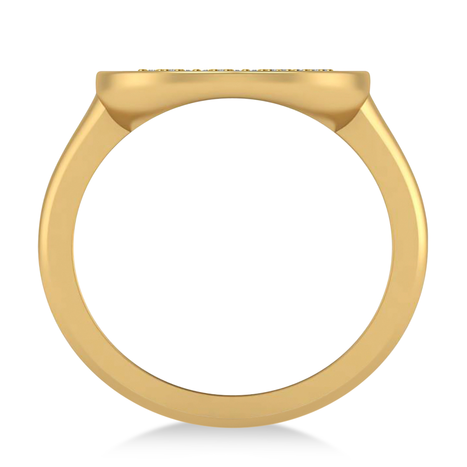 Diamond Virgo Zodiac Disk Ring 14k Yellow Gold (0.13ct)