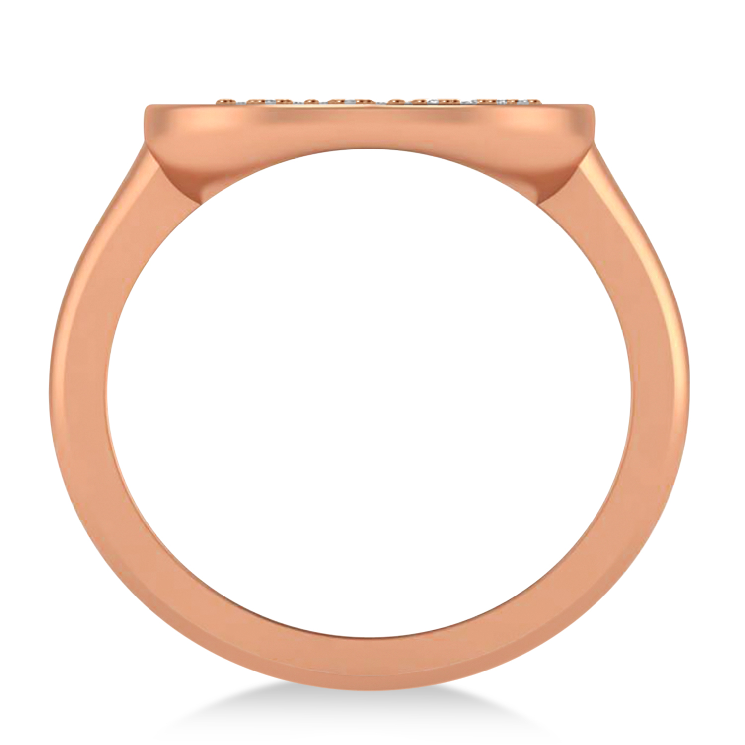 Diamond Scorpio Zodiac Disk Ring 14k Rose Gold (0.11ct)