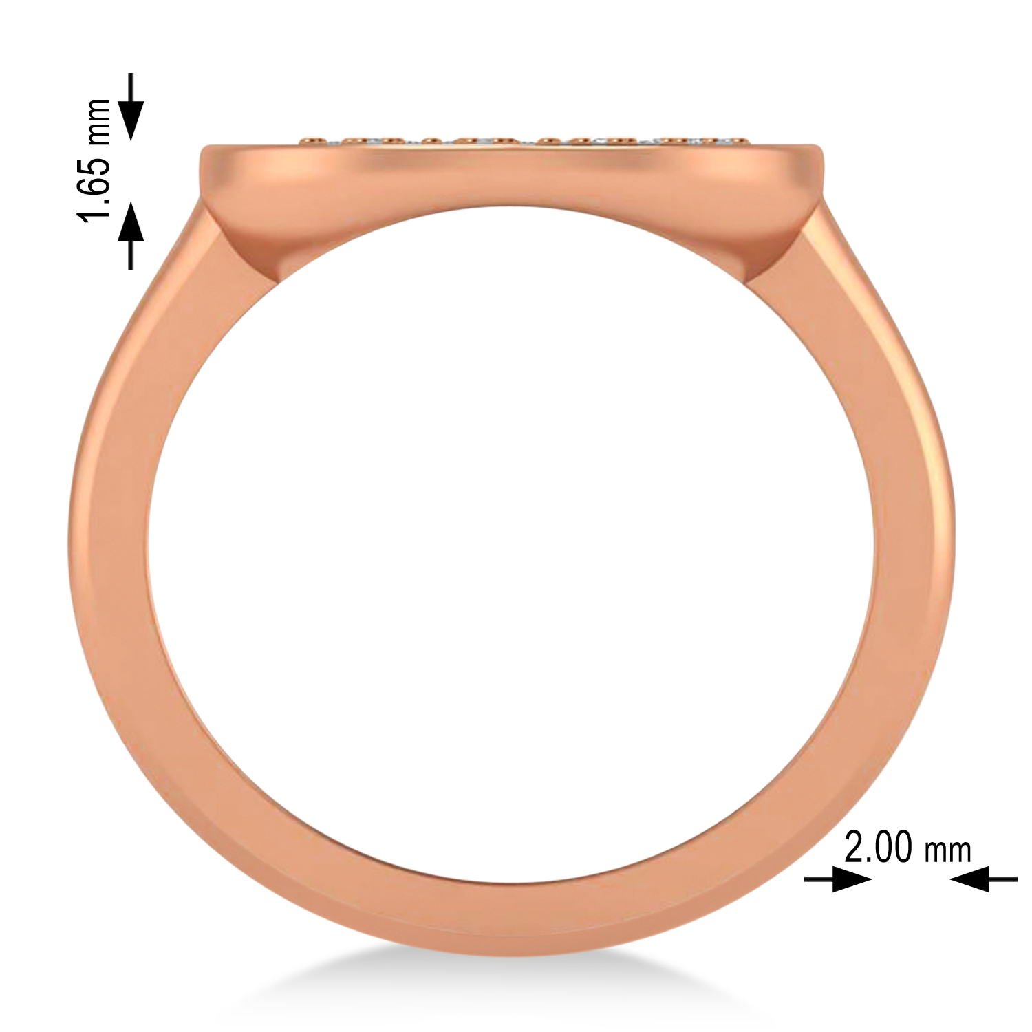 Diamond Scorpio Zodiac Disk Ring 14k Rose Gold (0.11ct)