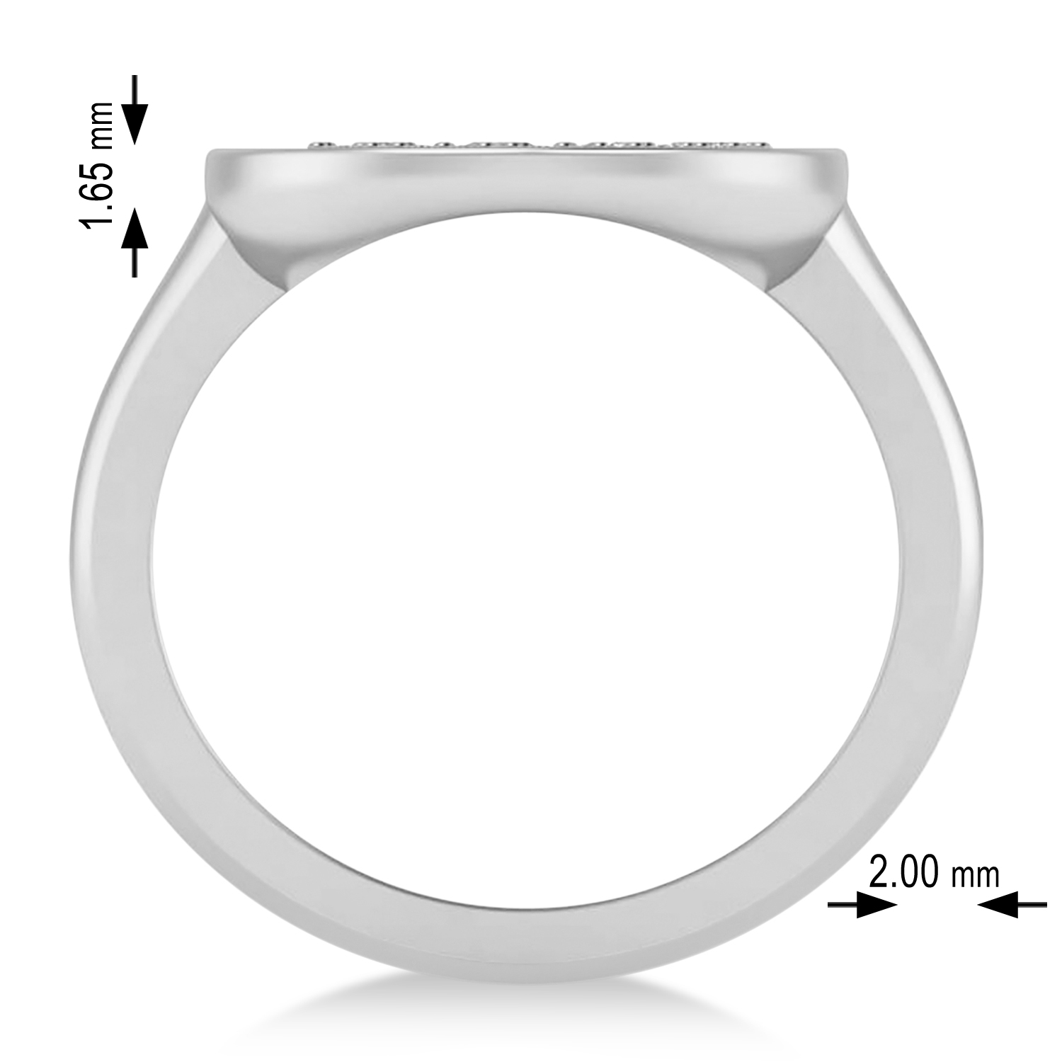 Diamond Scorpio Zodiac Disk Ring 14k White Gold (0.11ct)