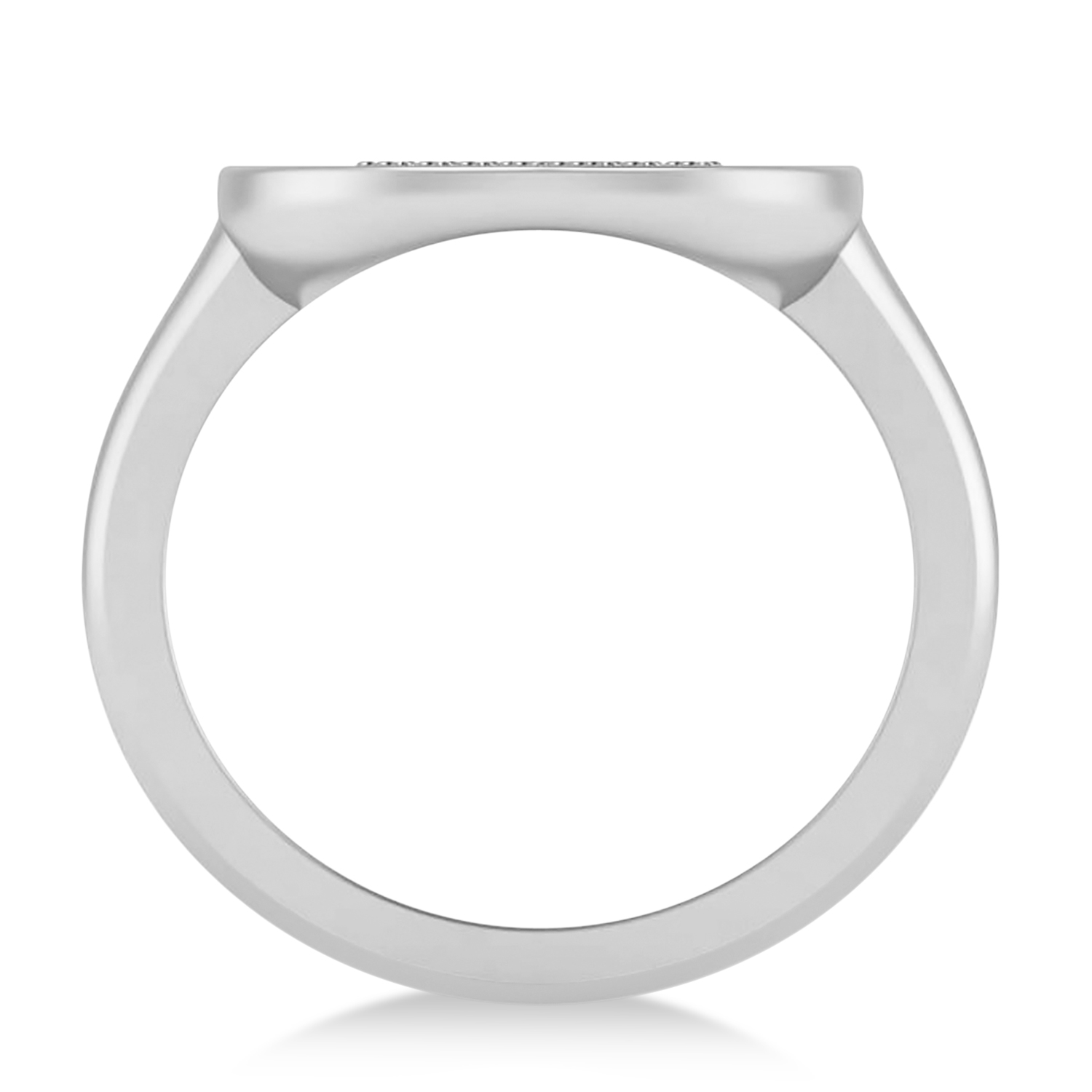 Diamond Sagittarius Zodiac Disk Ring 14k White Gold (0.06ct)