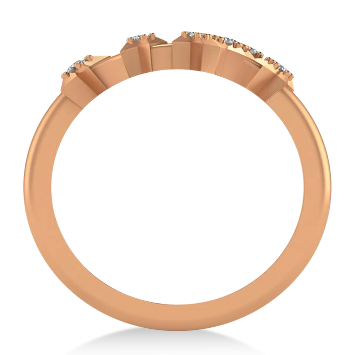 Diamond Scorpio Zodiac Constellation Star Ring 14k Rose Gold (0.10ct)