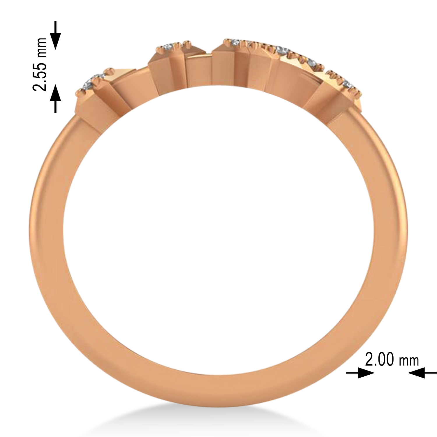 Diamond Scorpio Zodiac Constellation Star Ring 14k Rose Gold (0.10ct)