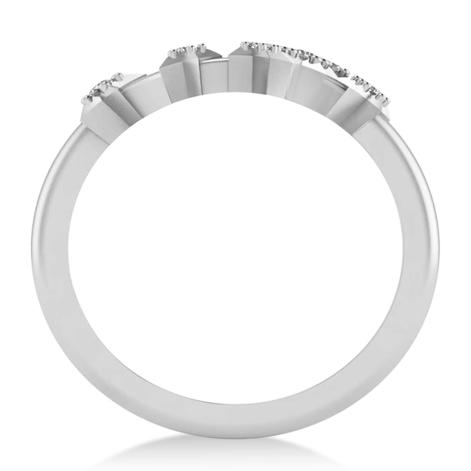 Diamond Scorpio Zodiac Constellation Star Ring 14k White Gold (0.10ct)