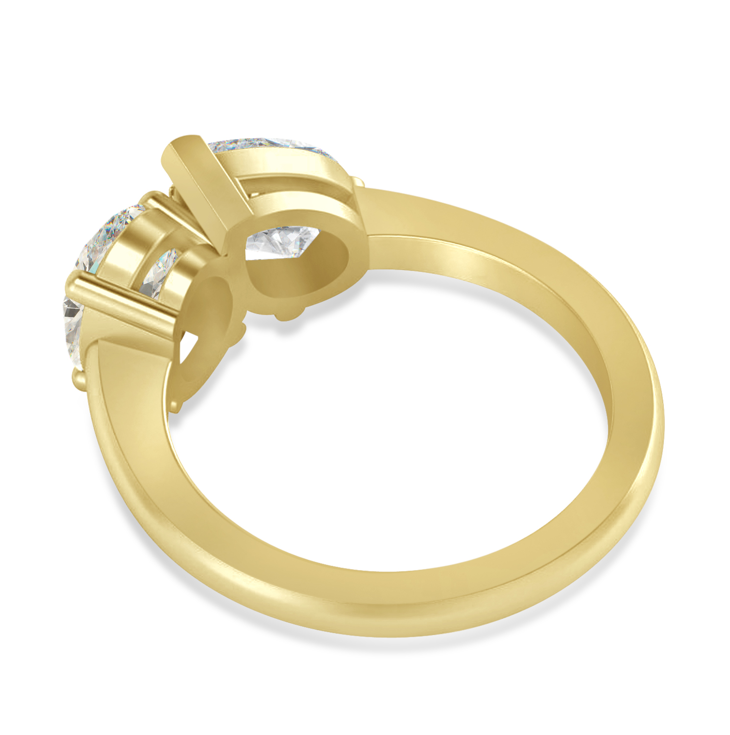 Oval/Pear Lab Grown Diamond Toi et Moi Ring 18k Yellow Gold (4.50ct)