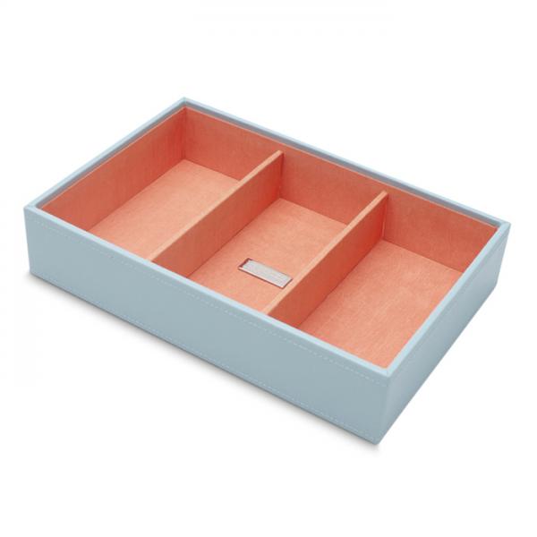 WOLF Womens Medium Stackable Jewelry Tray with 3 Compartments in 4 Colors