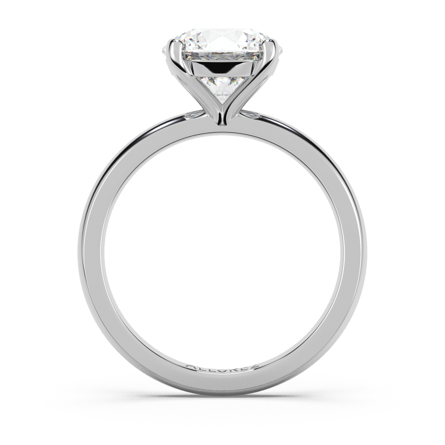 Lab Grown Diamond Solitaire Engagement Ring 14K White Gold (3.00ct)