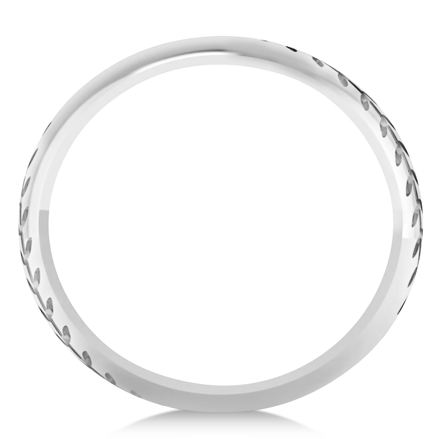 Men's Baseball Eternity Sports Band Ring 14k White Gold