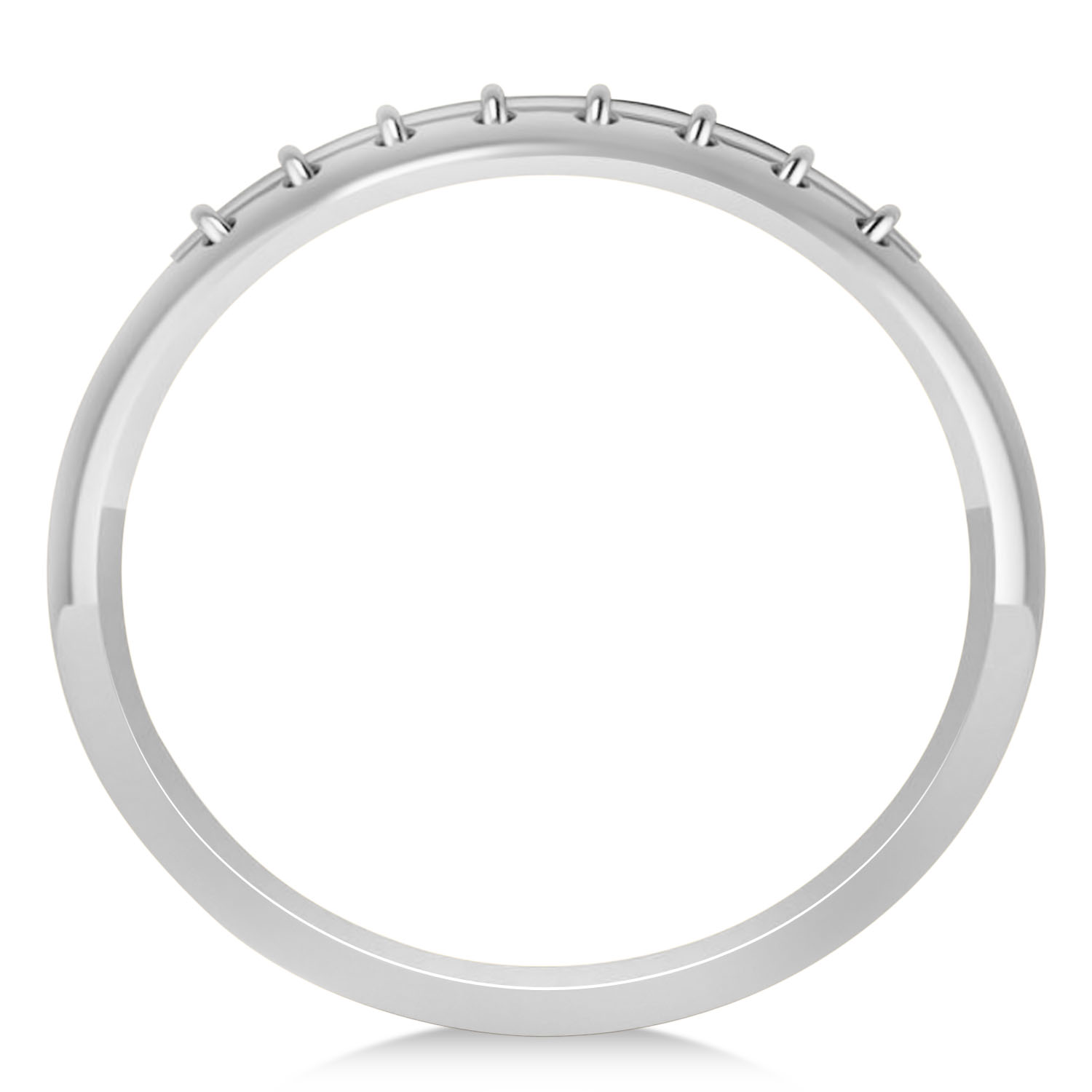 Men's Football Carved Sports Band Ring 14k White Gold