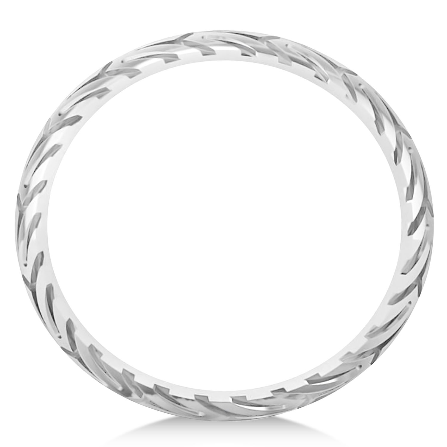 Men's Road Racing Eternity Sports Band Ring 14k White Gold