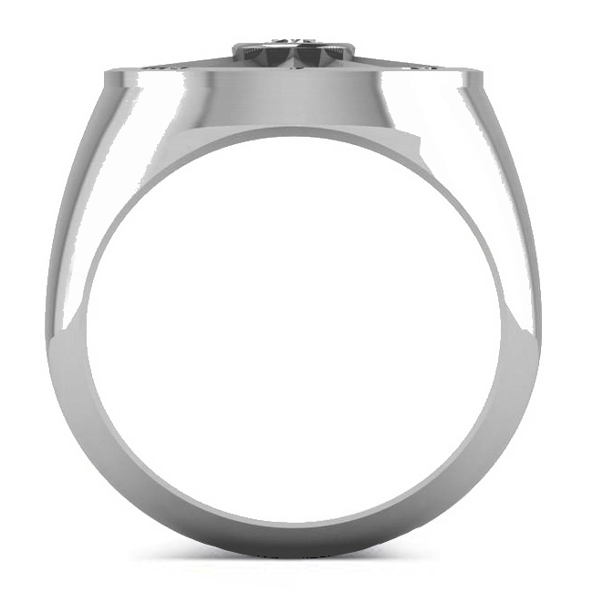 Men's Diamond Nautical Compass Fashion Ring Platinum (0.25ct)