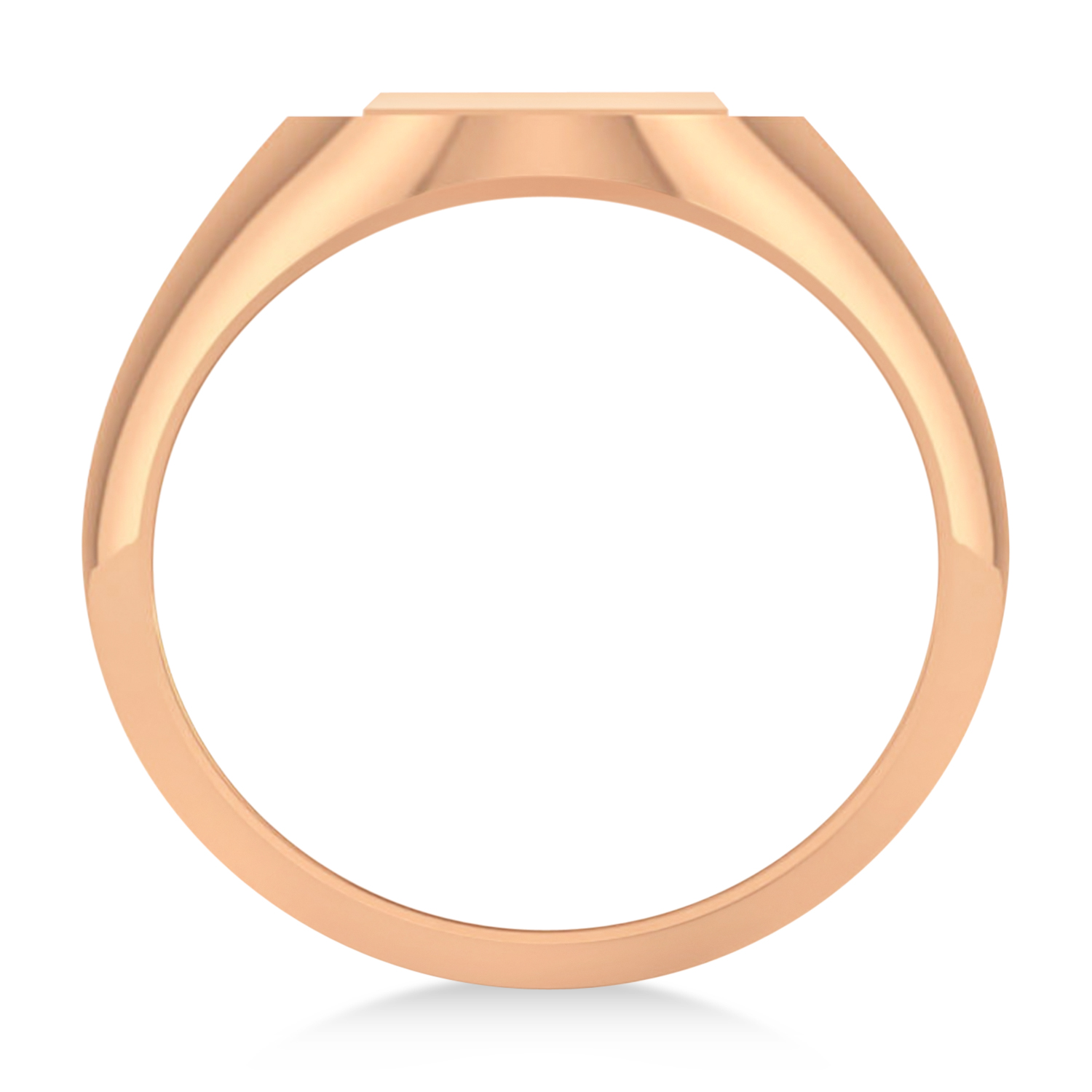 Men's Holy Cross Fashion Signet Ring 14k Rose Gold