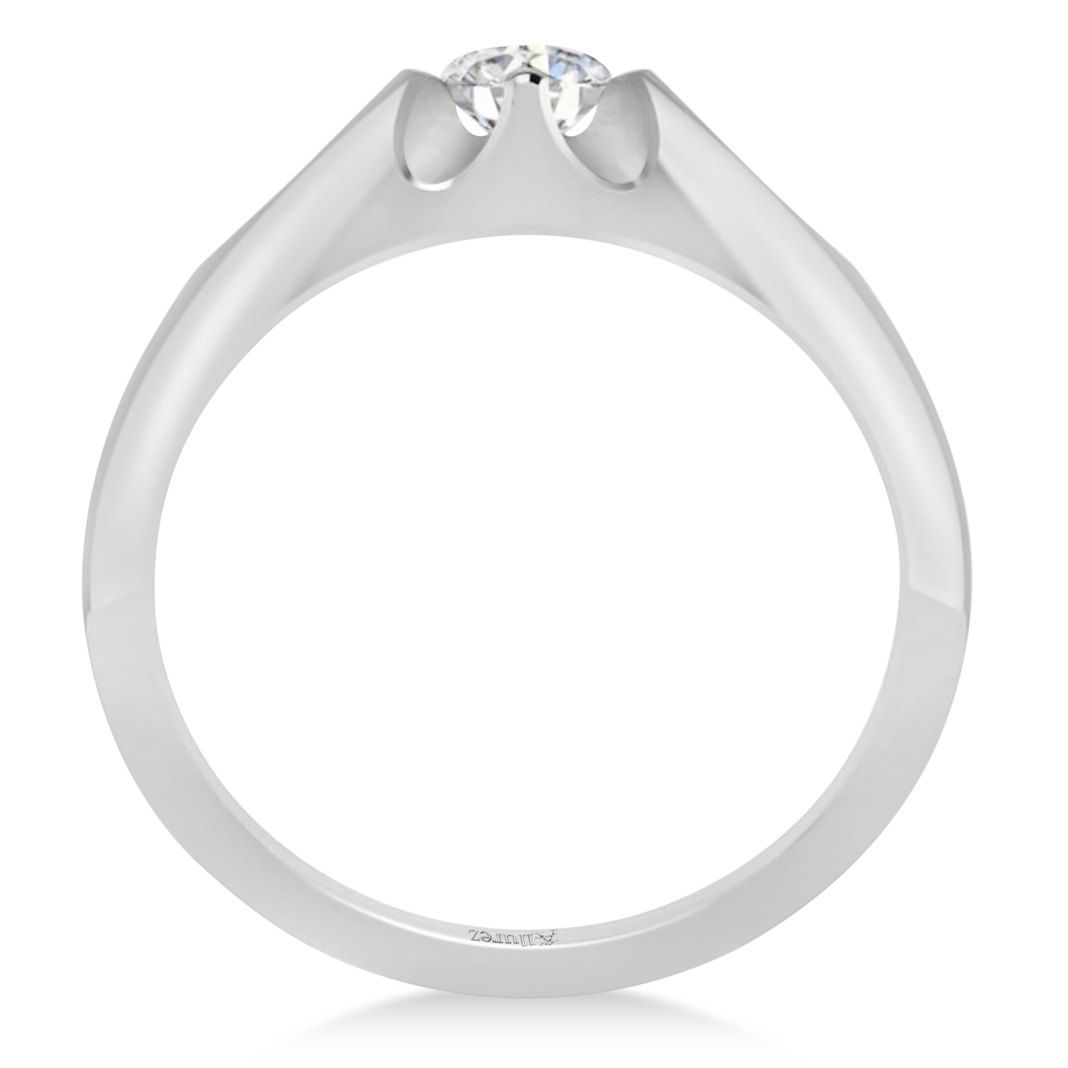 Men's Solitaire Diamond Ring 14k White Gold (0.50ct)