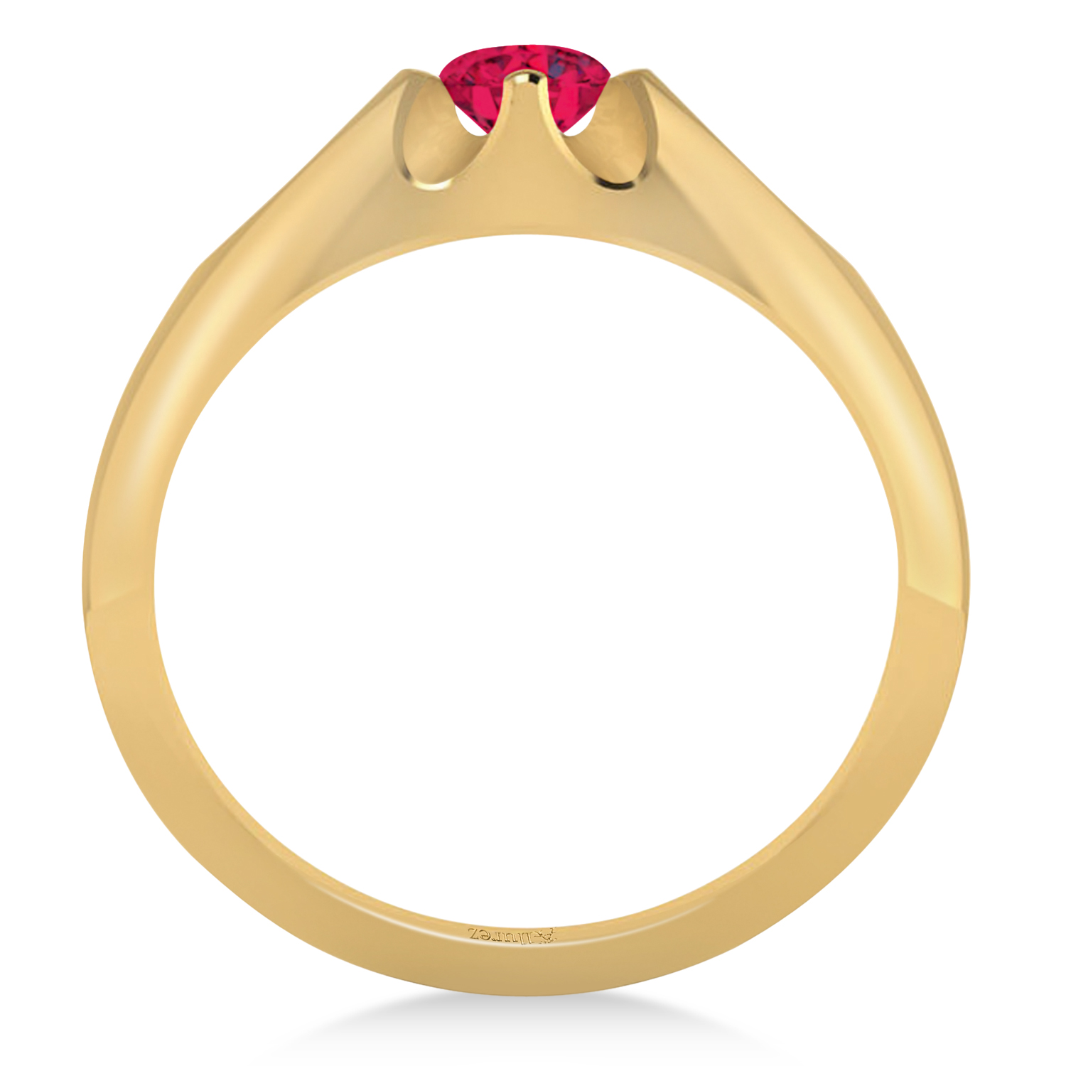 Men's Solitaire Ruby Ring 14k Yellow Gold (0.50ct)