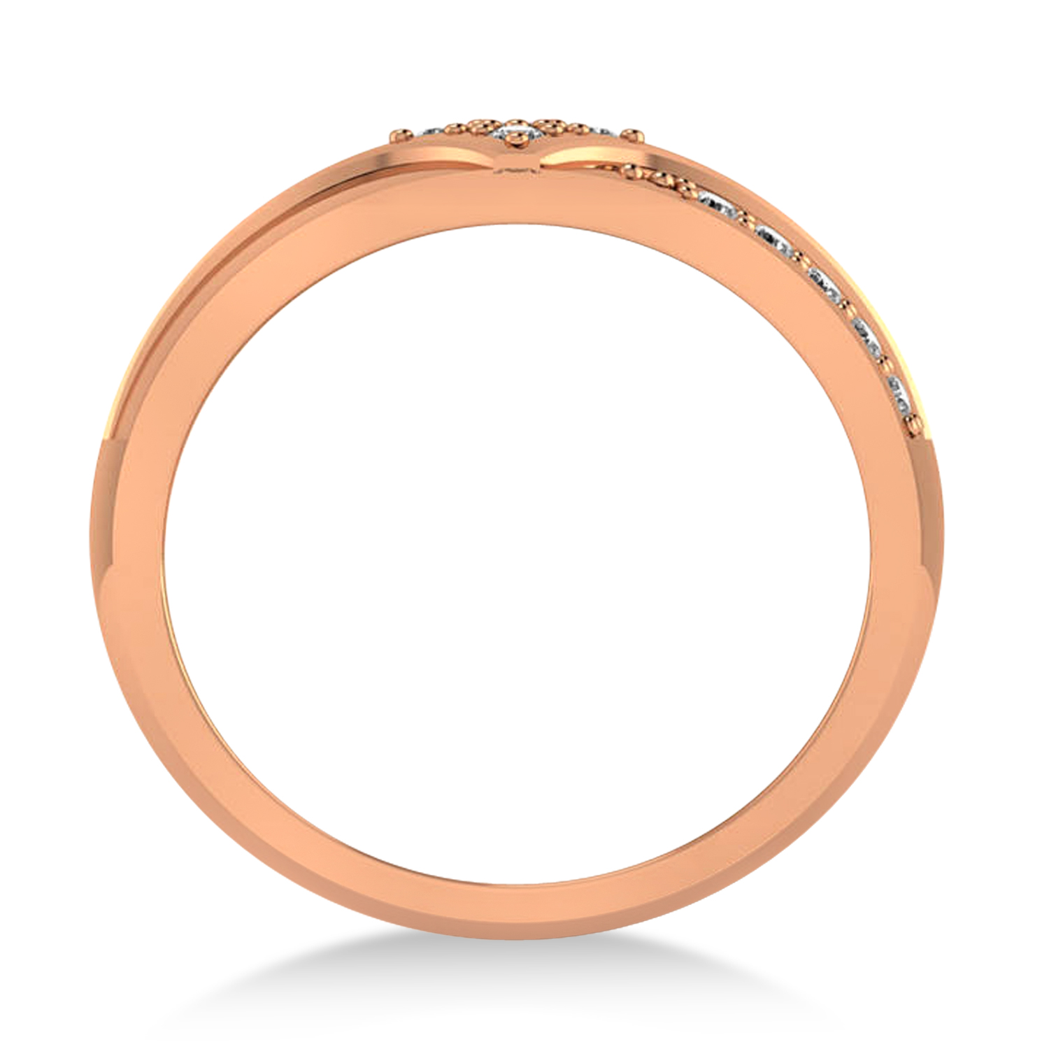 Diamond Gents Ring/Wedding Band For Men 14k Rose Gold (0.30ct)