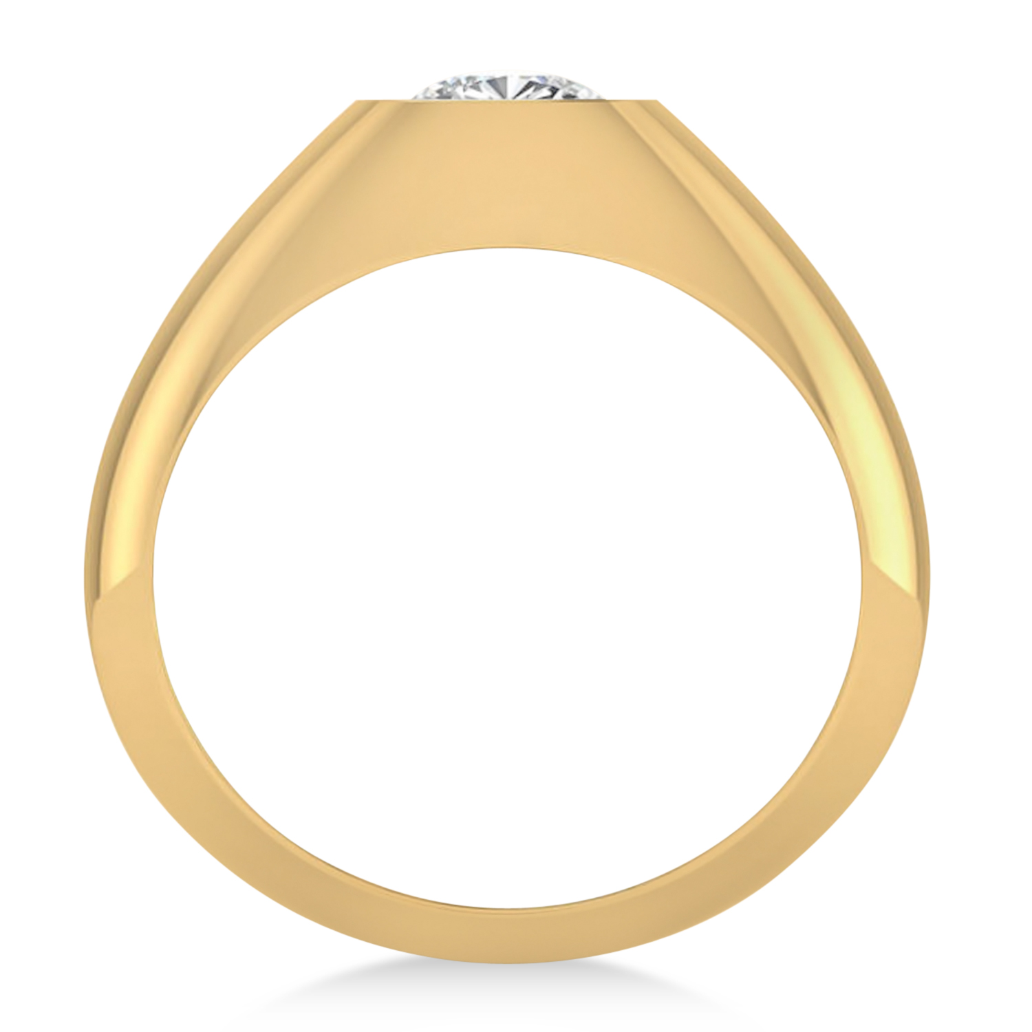 Men's Diamond Gypsy Ring 14k Yellow Gold (1.00ct)