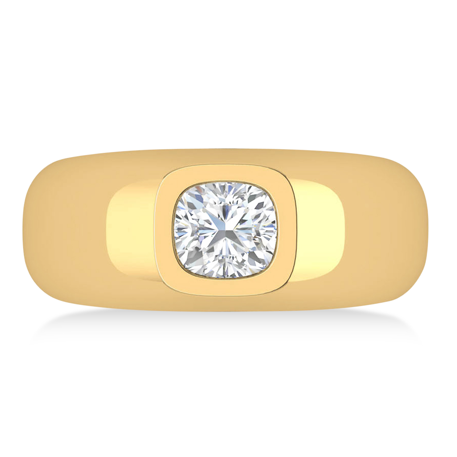 Men's Diamond Gypsy Ring 14k Yellow Gold (1.00ct)