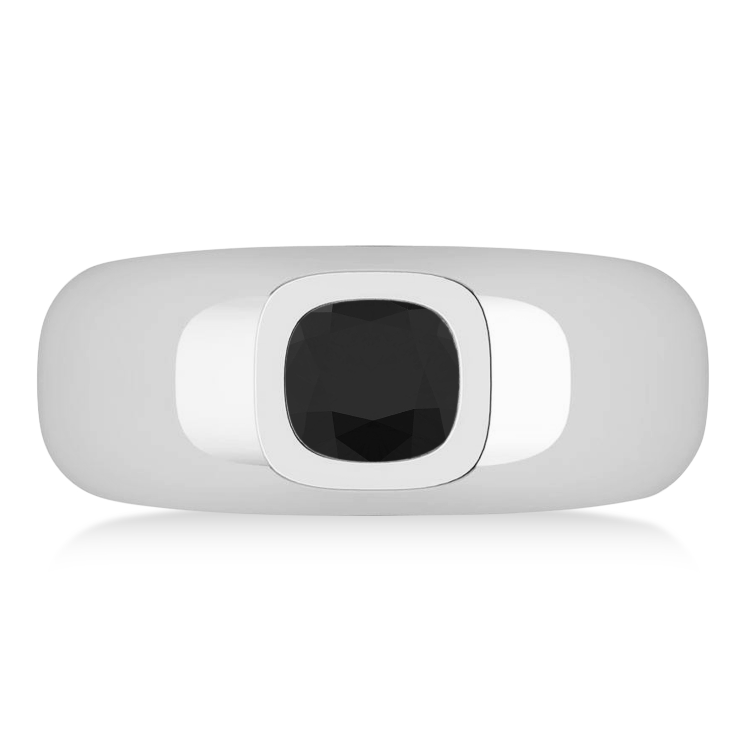 Men's Black Diamond Gypsy Ring 14k White Gold (1.00ct)