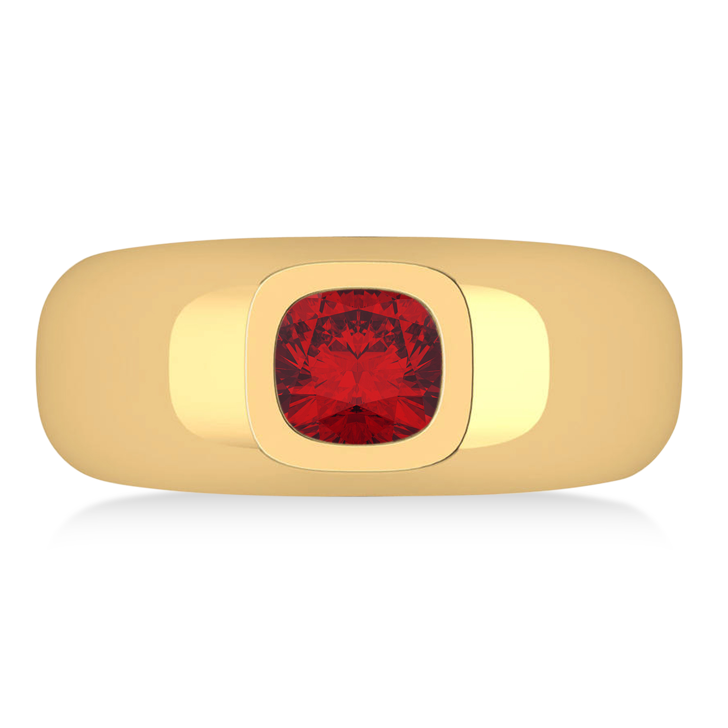 Men's Ruby Gypsy Ring 14k Yellow Gold (1.00ct)