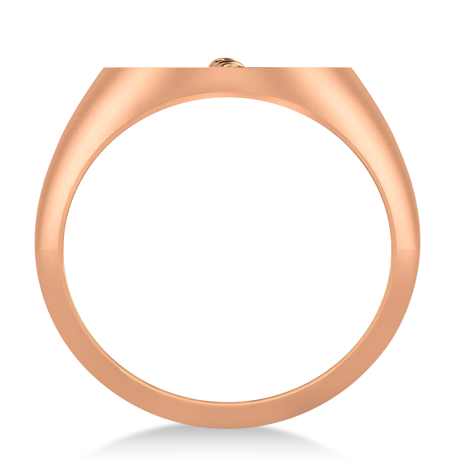 Emergency Medical Technician EMT Symbol Signet Ring 14k Rose Gold