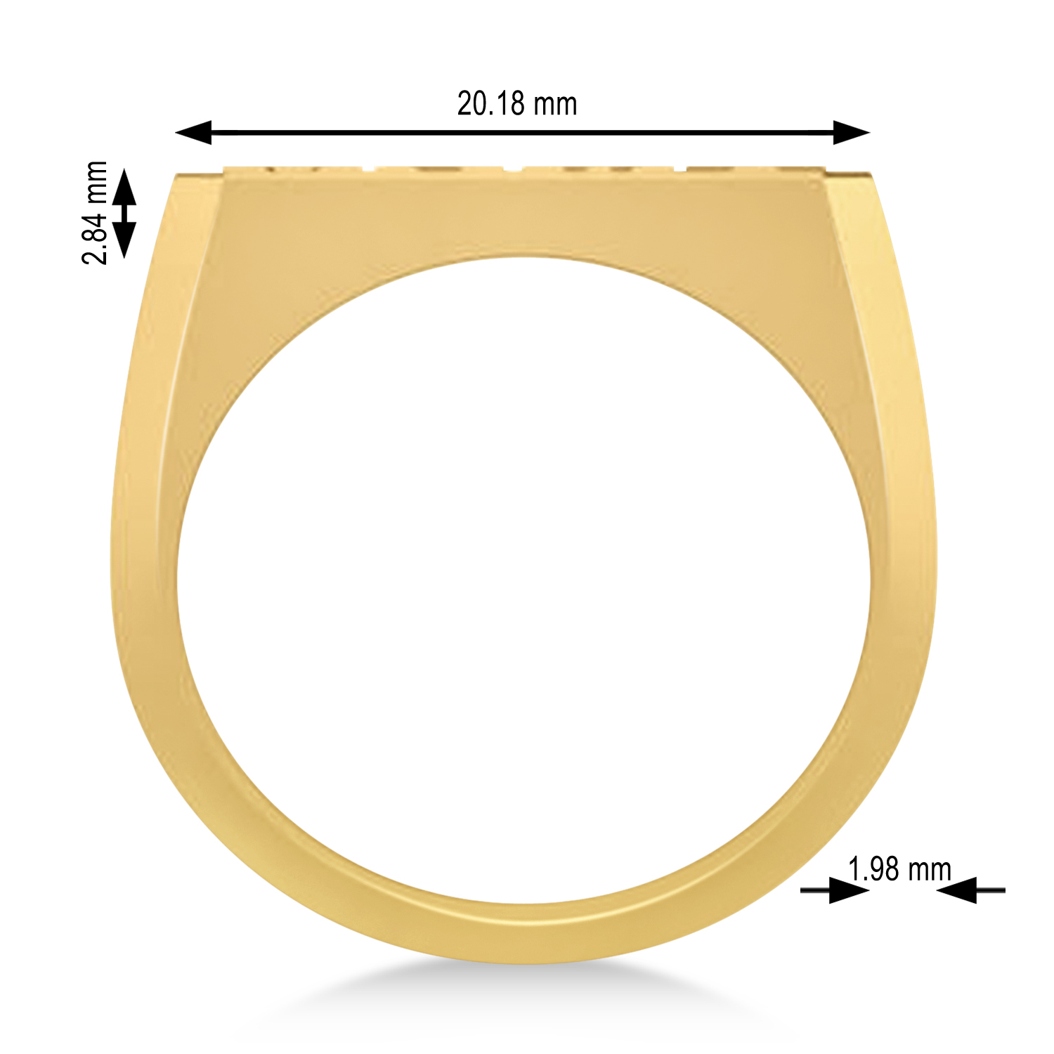 United States Army Men's Signet Fashion Ring 14k Yellow Gold