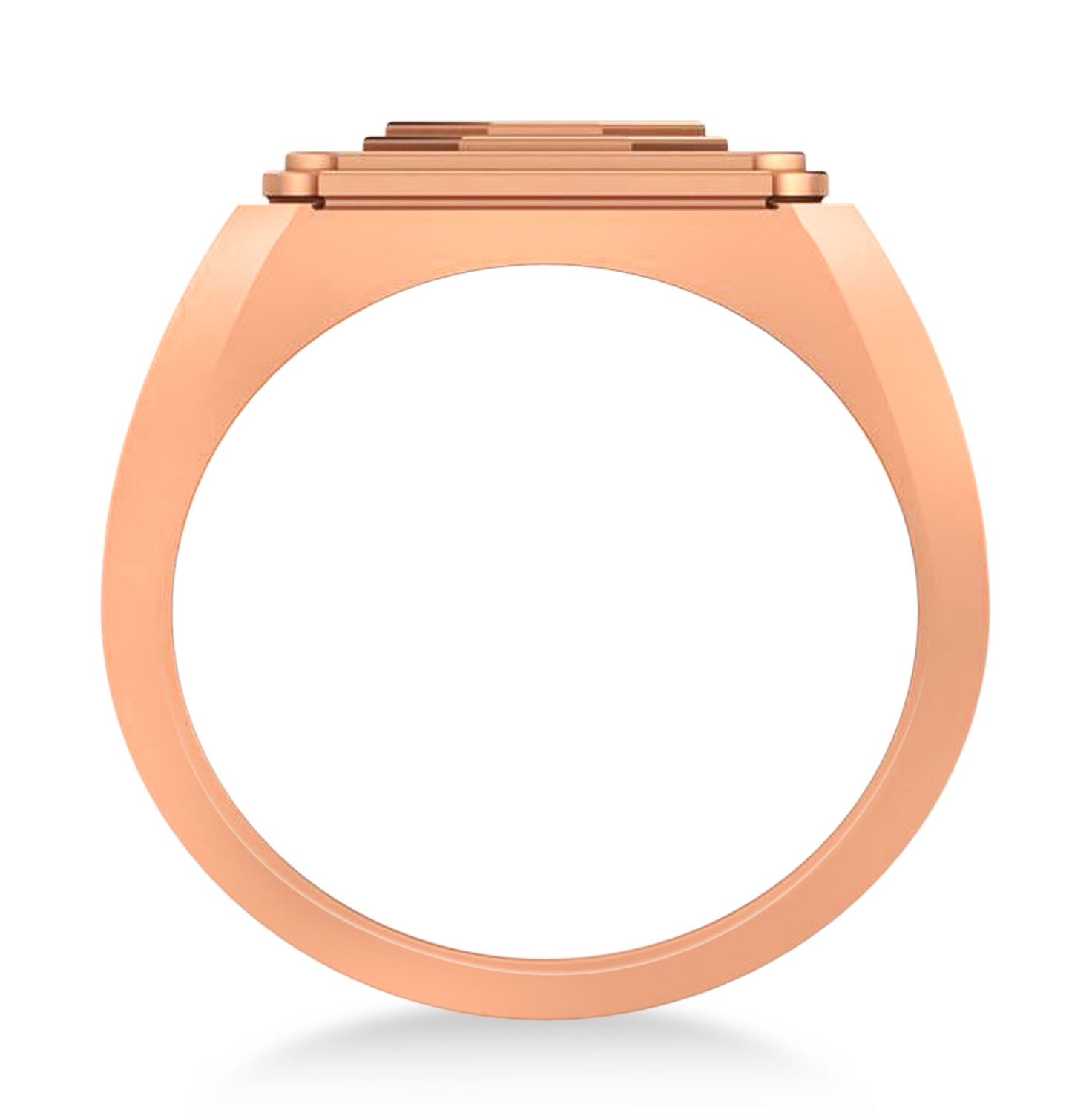 Mens Novelty Cross Ring in 14k Rose Gold