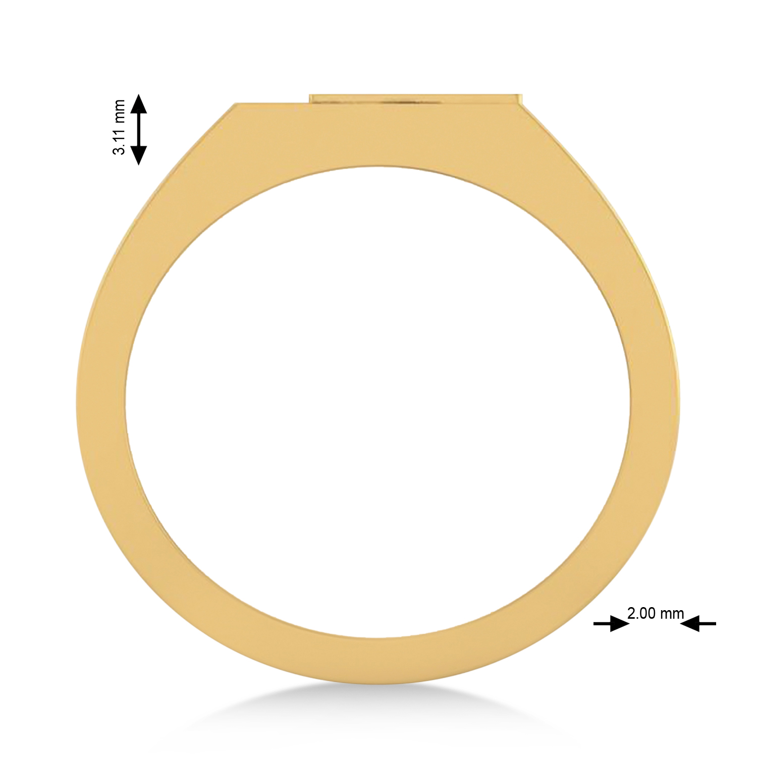 Men's Playing Card Ring 14K Yellow Gold