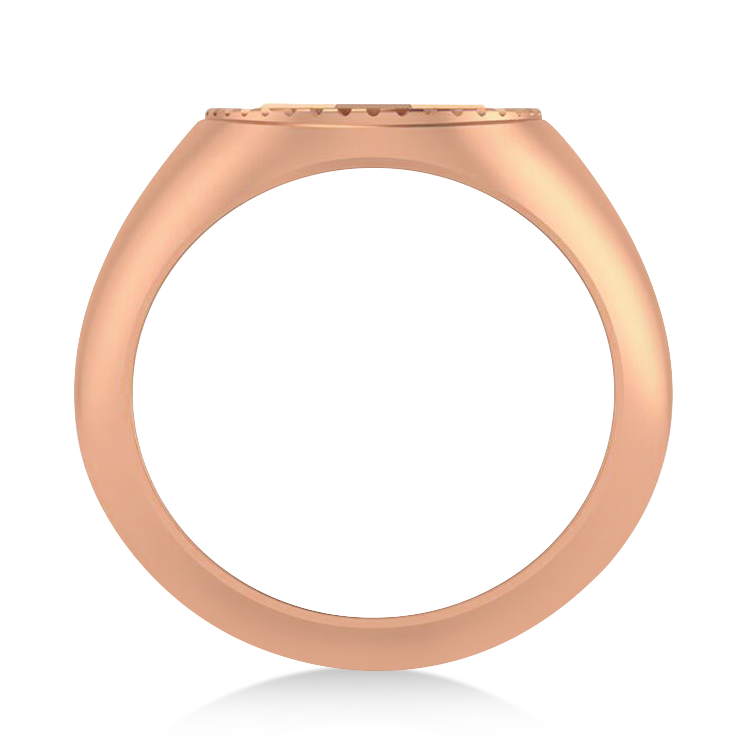 Jewish Star Of David Mens Ring 14K Rose Gold