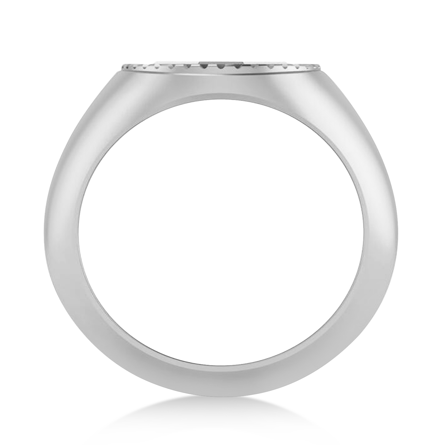 Jewish Star Of David Mens Ring 14K White Gold