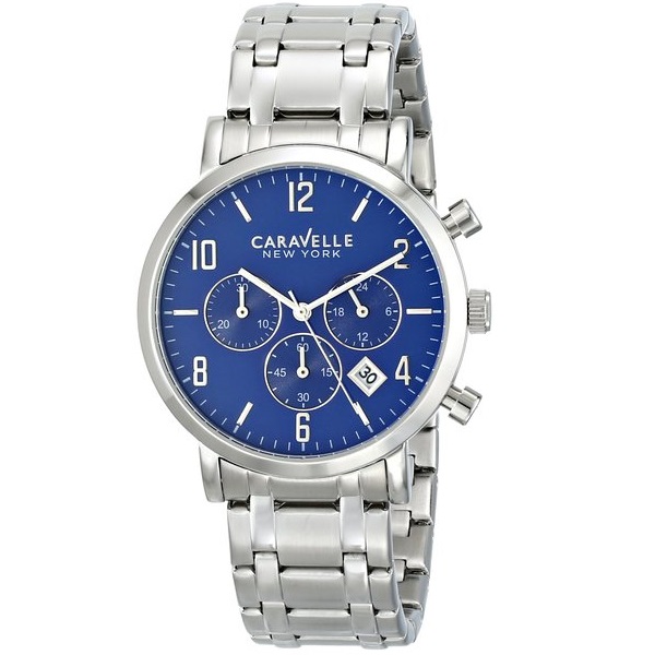 Caravelle Men's Nautical Collection Chronograph Stainless Steel Watch