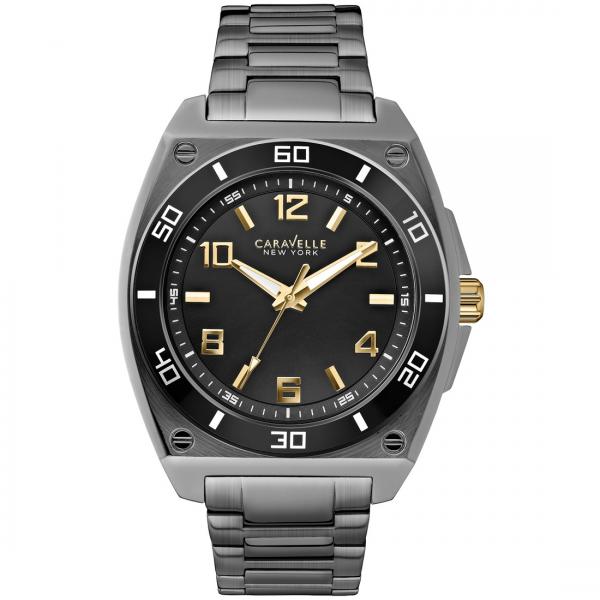 Caravelle Men's Shades of Grey Collection Stainless Steel Watch