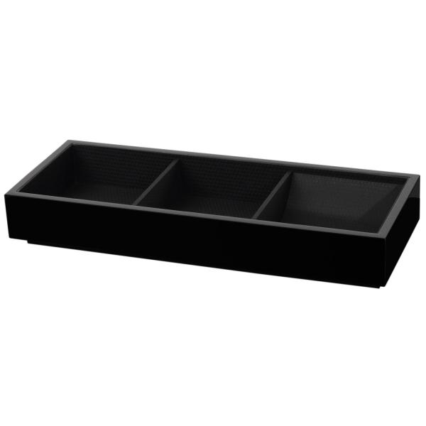 WOLF Meridian Top Tray Wooden Valet Tray with 3 Compartments for Accessory Storage 3 Colors