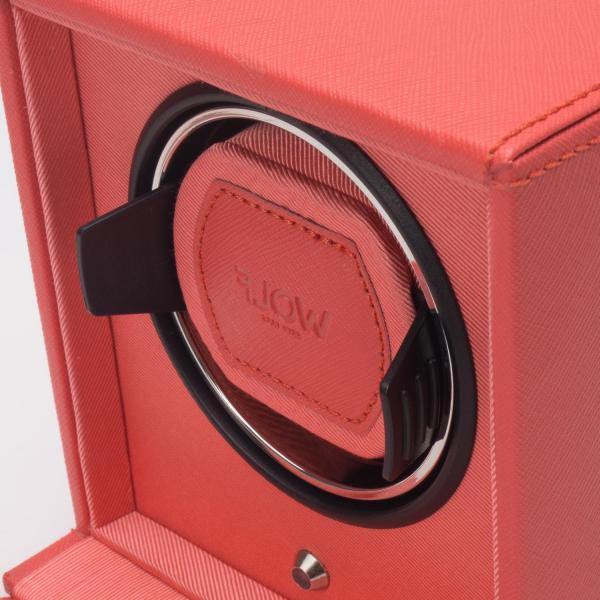 WOLF Cub Single Watch Winder w Cover in Coral
