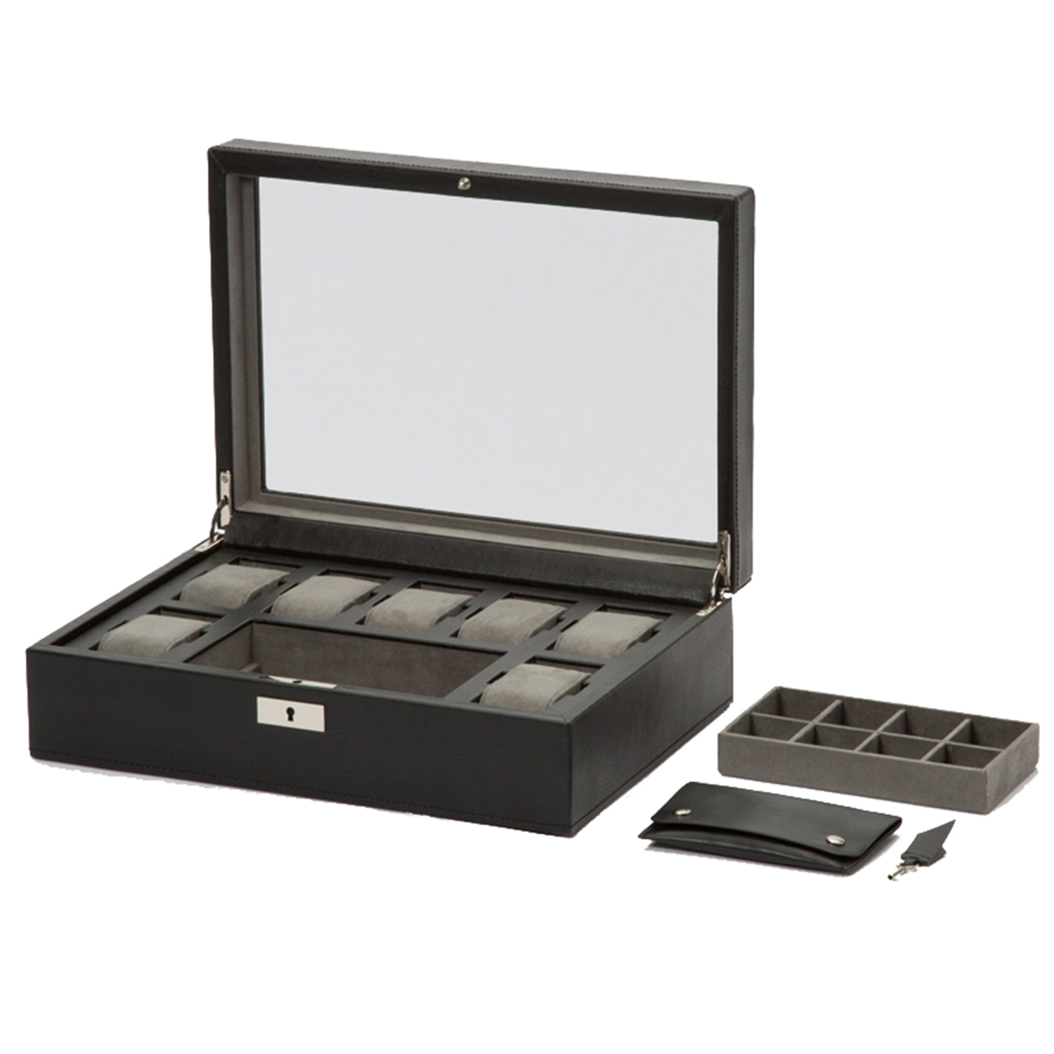 WOLF Howard Watch Box w/ Cufflink Tray