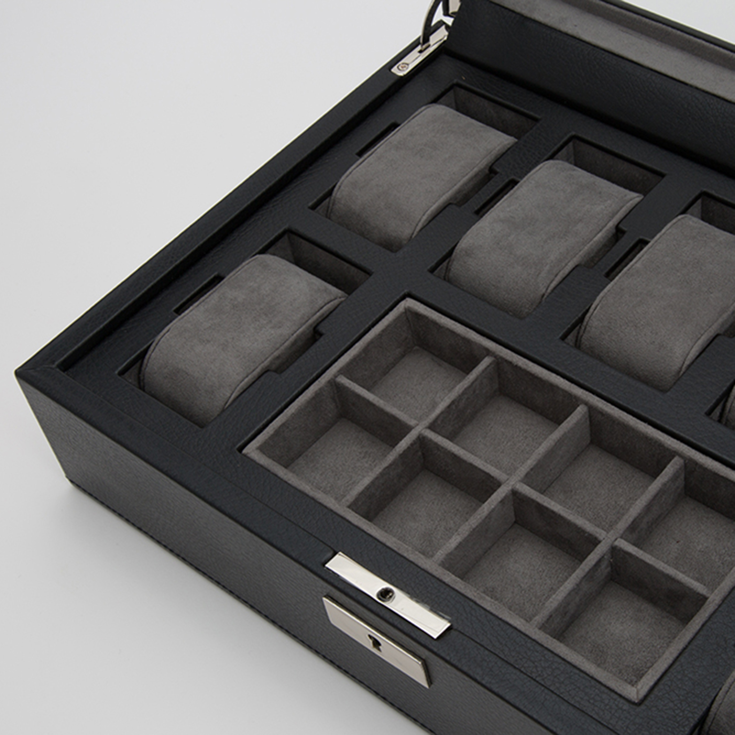 WOLF Howard Watch Box w/ Cufflink Tray