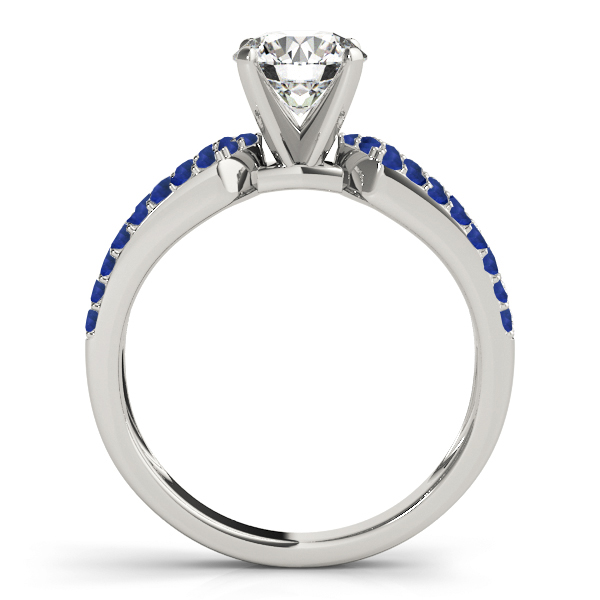 Diamond & Sapphire Engagement Ring Setting 18k White Gold (0.22 ct)