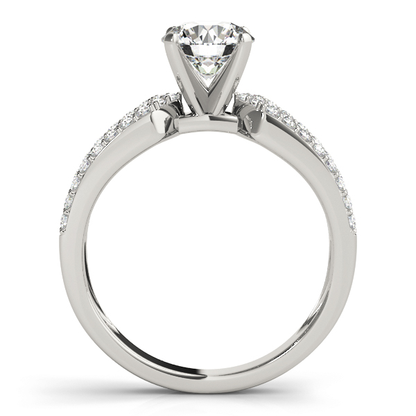 Diamond Accented Multi-Row Bridal Set Setting Palladium (0.38 ct)