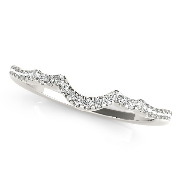 Diamond Engagement Ring Setting & Wedding Band 14k White Gold (0.50ct)