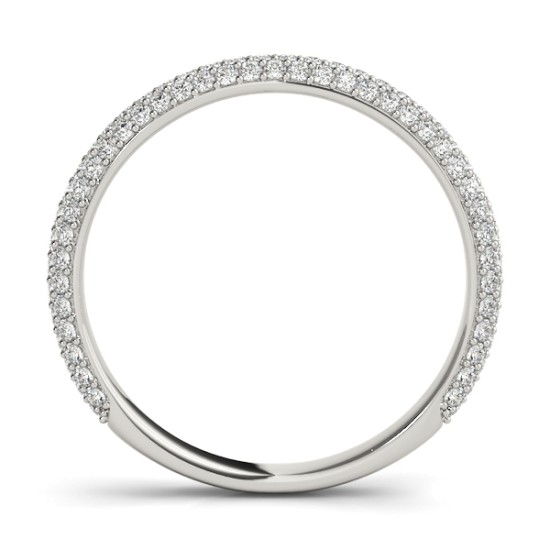 Diamond Accented Wedding Band 14k White Gold (0.50ct)