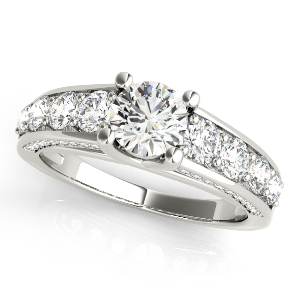 Trellis Diamond Engagement Ring Bridal Set Platinum (3.00ct)