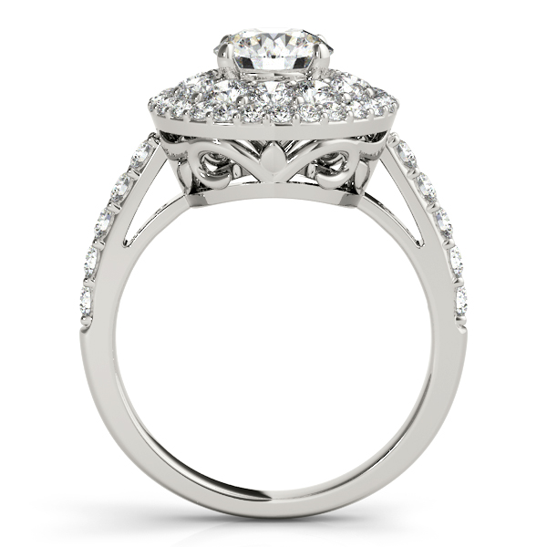 Double Halo Round Cut Diamond Engagement Ring 14k White Gold (2.00ct)