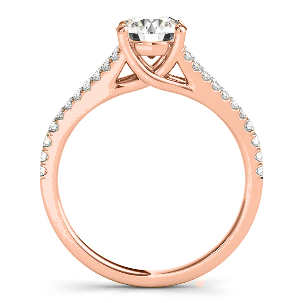 Lucidia Split Shank Multirow Engagement Ring 18k Rose Gold (1.18ct)